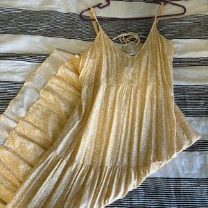 Wild Fable Yellow Floral Midi Dress